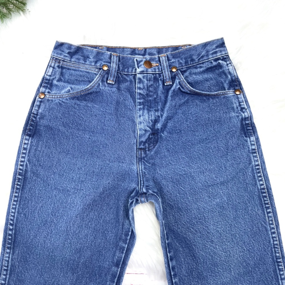 🚫SOLD!•👖VINTAGE |•WRANGLER•| Vtg High Rise Straight Leg Jeans '28x30' - Picture 5 of 10